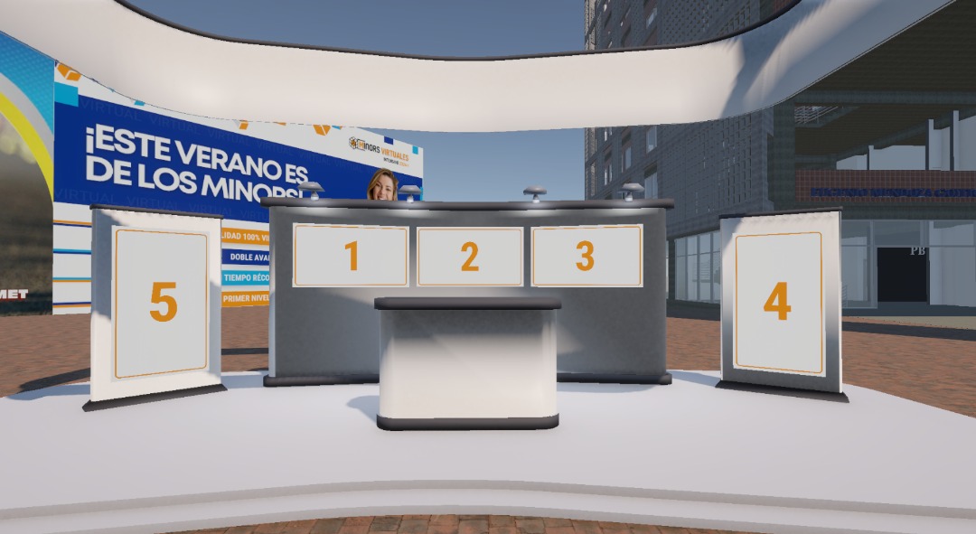 Stand virtual con posiciones numeradas